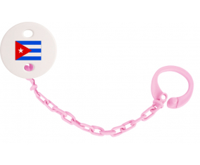 Attache-bandera piruleta Cuba rosa claro