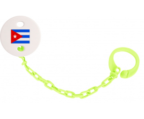 Attache-verde piruleta de bandera de Cuba