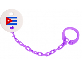Attache-bandera piruleta Cuba color Violeta