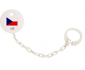 Attache-Bandera piruleta República Checa Blanca