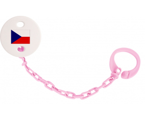 Attache-Bandera piruleta República Checa rosa claro