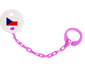 Attache-Piruleta Bandera República Checa fuschia rosa
