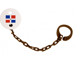 Attache-Bandera tetina República Dominicana Color Marrón