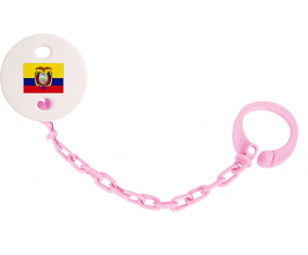 Attache-Piruleta Ecuador bandera rosa claro