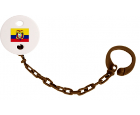 Attache-Bandera piruleta Ecuador Color Marrón