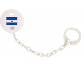 Attache-Bandera Tetina El Salvador Blanco