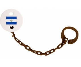 Attache-Bandera tetina El Salvador Color Marrón
