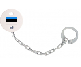 Attache-bandera piruleta Estonia color gris