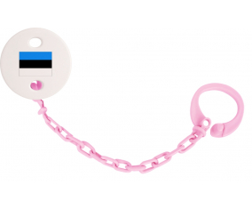 Attache-Bandera piruleta Estonia rosa claro