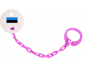 Attache-bandera piruleta Estonia fuschia rosa