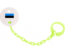 Attache-bandera verde de Estonia