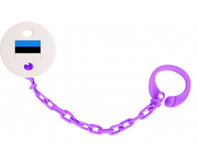 Attache-bandera piruleta Estonia color violeta