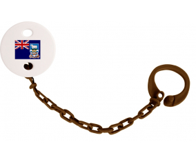 Attache-bandera tetina islas malvinas Color Brown