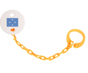 Attache-Bandera Tetina Estados Federados de Color Naranja Micronesia