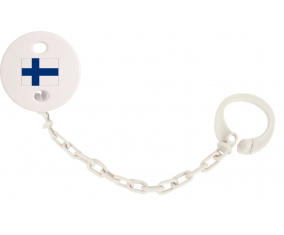 Attache-Lembette Bandera Finlandia blanco