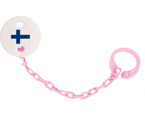 Attache-Bandera piruleta Finlandia rosa claro