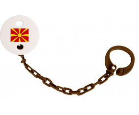 Attache-Bandera Tetina Norte de Macedonia Color Brown