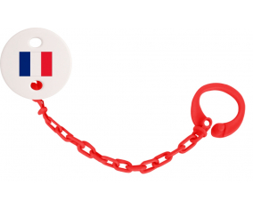 Attache-bandera tetina France rojo