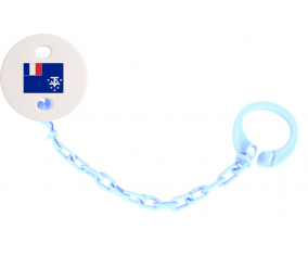 Attache-bandera tetina francés tierras del sur cielo azul