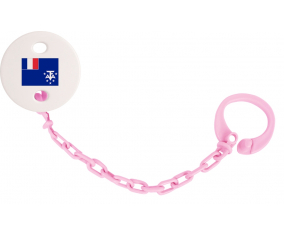 Attache-bandera tetina francés tierras del sur color rosa claro