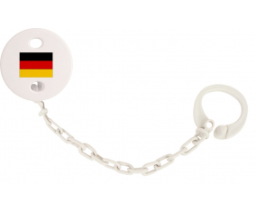 Attache-Bandera piruleta Alemania blanco