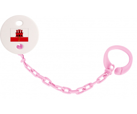 Attache-bandera tetina Gibraltar color rosa claro