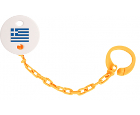 Attache-Bandera piruleta Grecia Color naranja