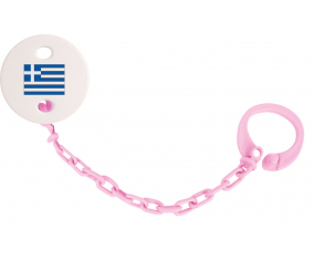 Attache-Bandera piruleta Grecia rosa claro