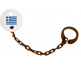 Attache-Bandera piruleta Grecia Color Brown