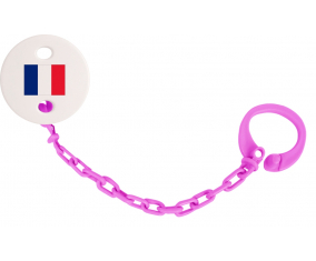 Attache-pacion bandera Guadeloupe fuschia rosa