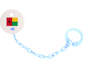 Attache-tetin Bandera Guinea color cielo azul
