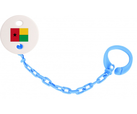 Attache-bandera tétina Guinea color azul turquesa