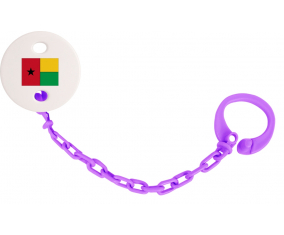 Attache-tetina Bandera Guinea color Violeta