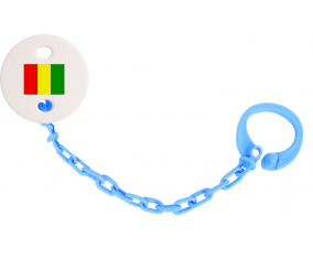 Attache-bandera tetina Guinea Bissau azul turquesa
