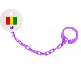 Attache-bandera tetina Guinea Bissau color violeta