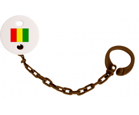 Attache-bandera tetina Guinea Bissau Color Marrón