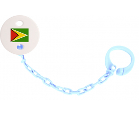 Attache-Piruleta Bandera Guayana Francesa color Sky Blue