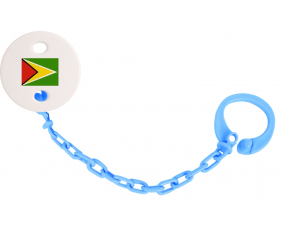 Attache-Piruleta Bandera Guayana Francesa azul turquesa
