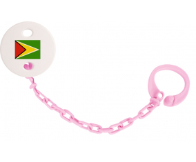 Attache-Piruleta Bandera Guayana Francesa rosa claro