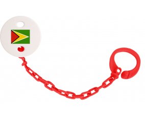 Attache-Lembette Bandera Francesa Guayana Color Rojo