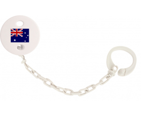 Attache-tetina Bandera Heard Islas y Mcdonald Color Blanco