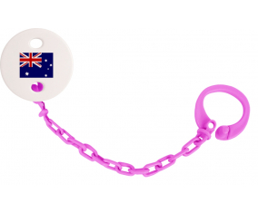Attache-tetine Flag Heard Islands y Mcdonald color Rose fuschia