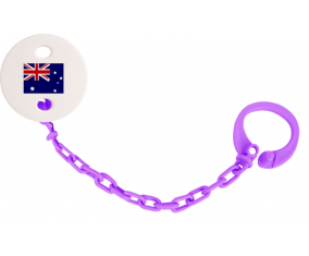 Attache-Tetine Flag Heard Islands y Mcdonald Color Violet