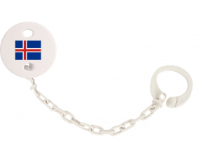 Attache-Bandera Tetina Islandia Color blanco