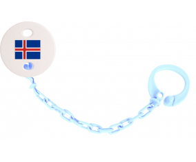 Attache-Bandera Tetina Islandia Color Sky Azul