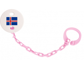 Attache-Bandera Tetina Islandia Color rosa claro