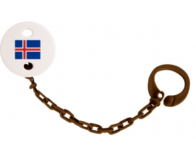 Attache-bandera tetina Islandia Color marrón