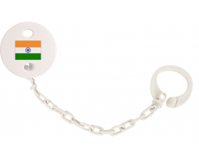Attache-bandera tetina India color blanco