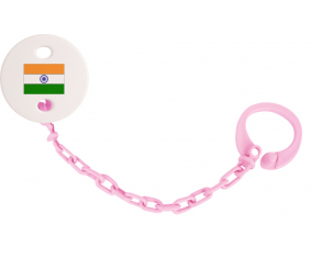 Attache-Bandera tetina India rosa claro
