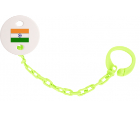 Attache-bandera tetina India color verde